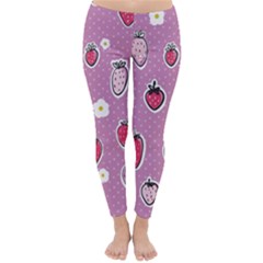 Juicy Strawberries Classic Winter Leggings by SychEva