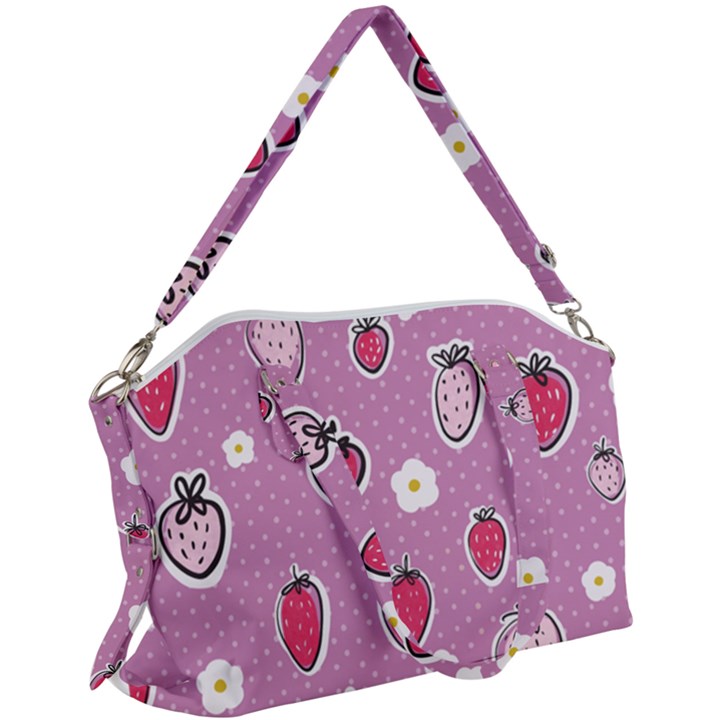 Juicy Strawberries Canvas Crossbody Bag