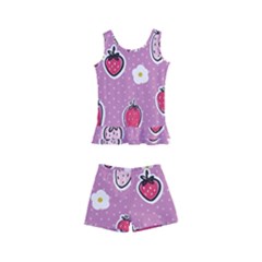 Juicy Strawberries Kids  Boyleg Swimsuit by SychEva