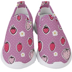 Juicy Strawberries Kids  Slip On Sneakers by SychEva