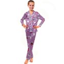 Juicy Strawberries Kid s Satin Long Sleeve Pajamas Set View1