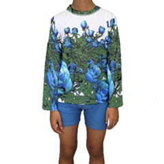 Flowers-roses-rose-nature-bouquet Kids  Long Sleeve Swimwear by Sapixe