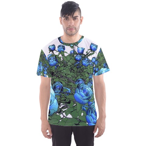 Flowers-roses-rose-nature-bouquet Men s Sport Mesh Tee by Sapixe