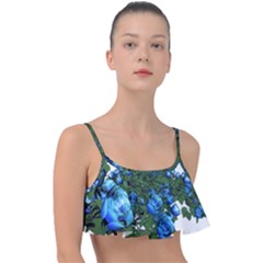 Flowers-roses-rose-nature-bouquet Frill Bikini Top by Sapixe