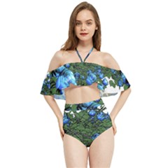 Flowers-roses-rose-nature-bouquet Halter Flowy Bikini Set 