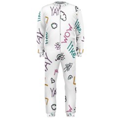 Doodle Pattern Onepiece Jumpsuit (men)  by Sapixe