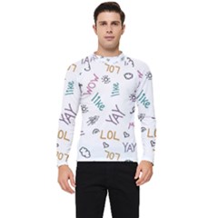 Doodle Pattern Men s Long Sleeve Rash Guard by Sapixe