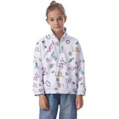 Doodle Pattern Kids  Half Zip Hoodie by Sapixe