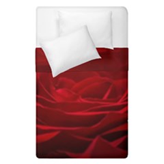 Rose-red-rose-red-flower-petals-waves-glow Duvet Cover Double Side (single Size) by Sapixe