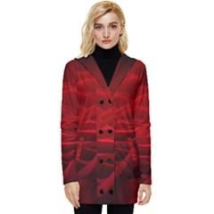 Rose-red-rose-red-flower-petals-waves-glow Button Up Hooded Coat 