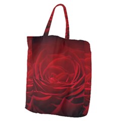 Rose-red-rose-red-flower-petals-waves-glow Giant Grocery Tote by Sapixe