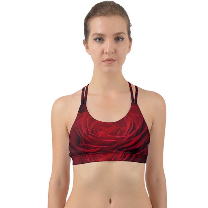 Rose-red-rose-red-flower-petals-waves-glow Back Web Sports Bra