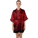 Rose-red-rose-red-flower-petals-waves-glow Half Sleeve Satin Kimono  View1