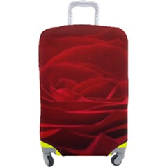 Rose-red-rose-red-flower-petals-waves-glow Luggage Cover (large) by Sapixe