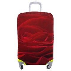 Rose-red-rose-red-flower-petals-waves-glow Luggage Cover (medium) by Sapixe