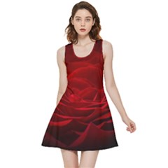 Rose-red-rose-red-flower-petals-waves-glow Inside Out Reversible Sleeveless Dress