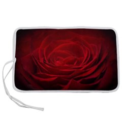 Rose-red-rose-red-flower-petals-waves-glow Pen Storage Case (s) by Sapixe