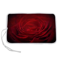 Rose-red-rose-red-flower-petals-waves-glow Pen Storage Case (l) by Sapixe