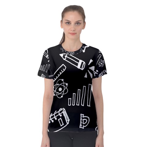 Knowledge-drawing-education-science Women s Sport Mesh Tee by Sapixe