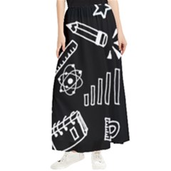 Knowledge-drawing-education-science Maxi Chiffon Skirt