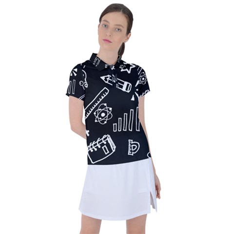 Knowledge-drawing-education-science Women s Polo Tee by Sapixe