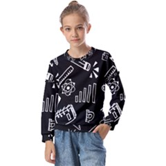 Knowledge-drawing-education-science Kids  Long Sleeve Tee With Frill 