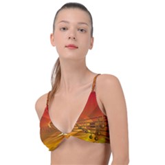 Music-notes-melody-note-sound Knot Up Bikini Top by Sapixe