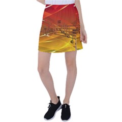 Music-notes-melody-note-sound Tennis Skirt by Sapixe