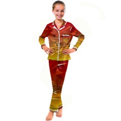 Music-notes-melody-note-sound Kid s Satin Long Sleeve Pajamas Set