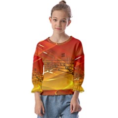 Music-notes-melody-note-sound Kids  Cuff Sleeve Top