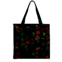 Apples Honey Honeycombs Pattern Zipper Grocery Tote Bag View1