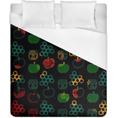 Apples Honey Honeycombs Pattern Duvet Cover (california King Size) by Sapixe