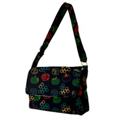 Apples Honey Honeycombs Pattern Full Print Messenger Bag (s) by Sapixe