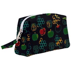 Apples Honey Honeycombs Pattern Wristlet Pouch Bag (large) by Sapixe