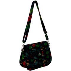 Apples Honey Honeycombs Pattern Saddle Handbag by Sapixe