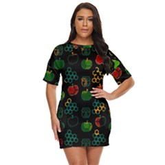 Apples Honey Honeycombs Pattern Just Threw It On Dress