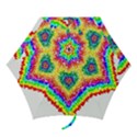 Tie Dye Heart Colorful Prismatic Mini Folding Umbrellas View1