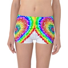 Tie Dye Heart Colorful Prismatic Boyleg Bikini Bottoms by Sapixe