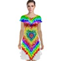 Tie Dye Heart Colorful Prismatic Cap Sleeve Nightdress View1