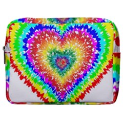 Tie Dye Heart Colorful Prismatic Make Up Pouch (large) by Sapixe