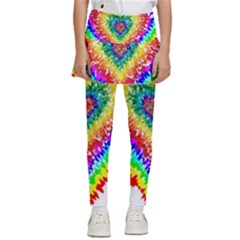 Tie Dye Heart Colorful Prismatic Kids  Skirted Pants