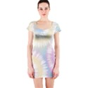 Tie Dye Pattern Colorful Design Short Sleeve Bodycon Dress View1