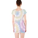 Tie Dye Pattern Colorful Design Short Sleeve Bodycon Dress View2