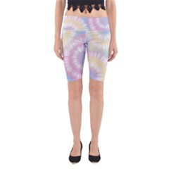 Tie Dye Pattern Colorful Design Yoga Cropped Leggings by Sapixe