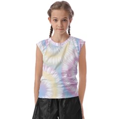 Tie Dye Pattern Colorful Design Kids  Raglan Cap Sleeve Tee