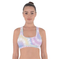 Tie Dye Pattern Colorful Design Cross Back Sports Bra by Sapixe