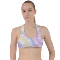 Tie Dye Pattern Colorful Design Criss Cross Racerback Sports Bra by Sapixe