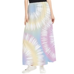 Tie Dye Pattern Colorful Design Maxi Chiffon Skirt