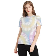 Tie Dye Pattern Colorful Design Women s Short Sleeve Rash Guard by Sapixe