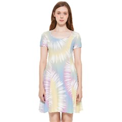 Tie Dye Pattern Colorful Design Inside Out Cap Sleeve Dress by Sapixe